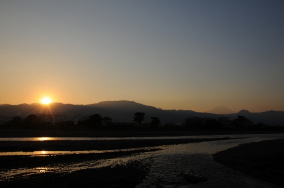 富士山夕景