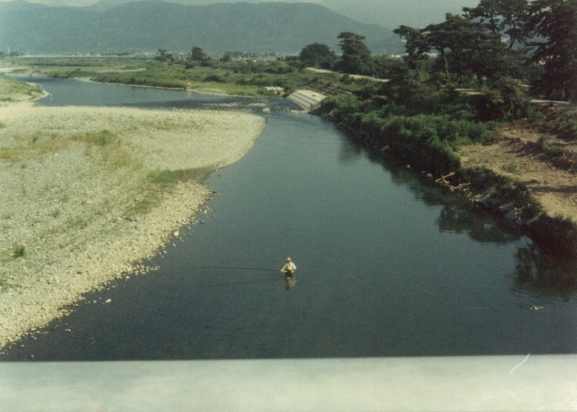 酒匂川の鮎釣り