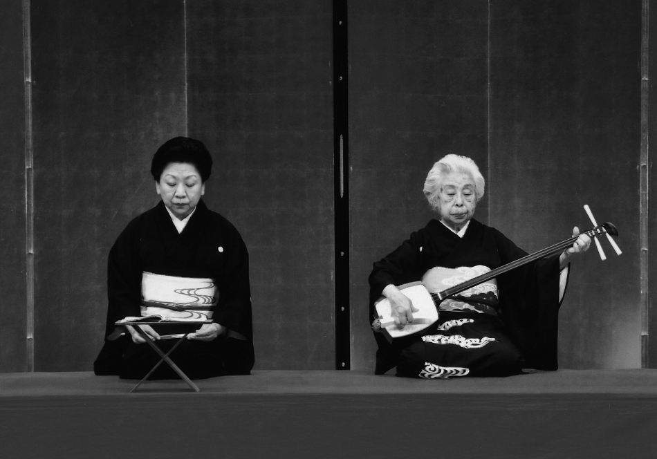 杵屋響泉さんと娘の杵屋六響さんの演奏