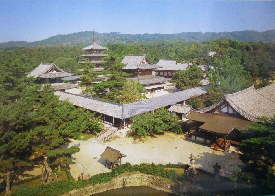 法隆寺西院伽藍全景