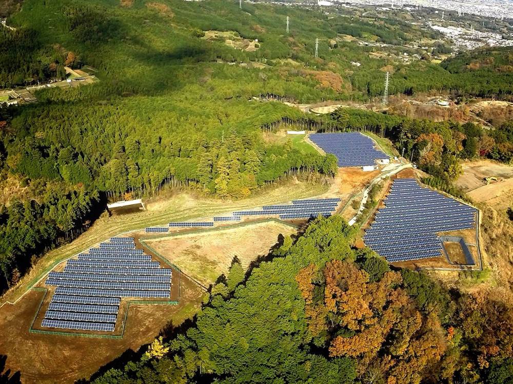 久野地区の大規模太陽光発電所