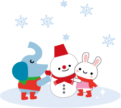 ぞうとうさぎと雪だるま