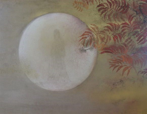 （写真５）「清秋月光」月に現れた観音様