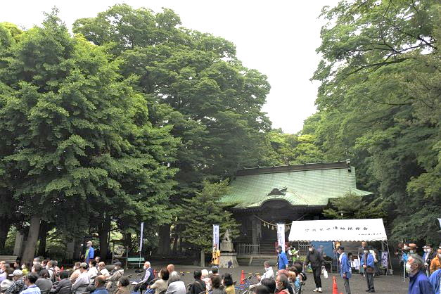 （写真１）大木に包まれた「宗我神社」