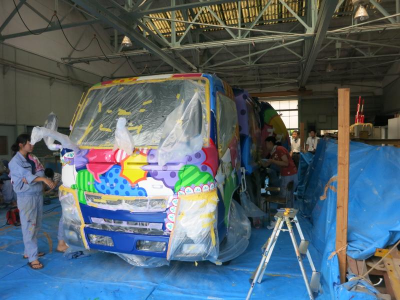 前から見たパッカー車
