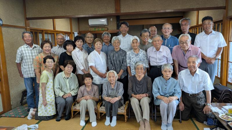 曽我大沢地区の敬老祝賀会にて