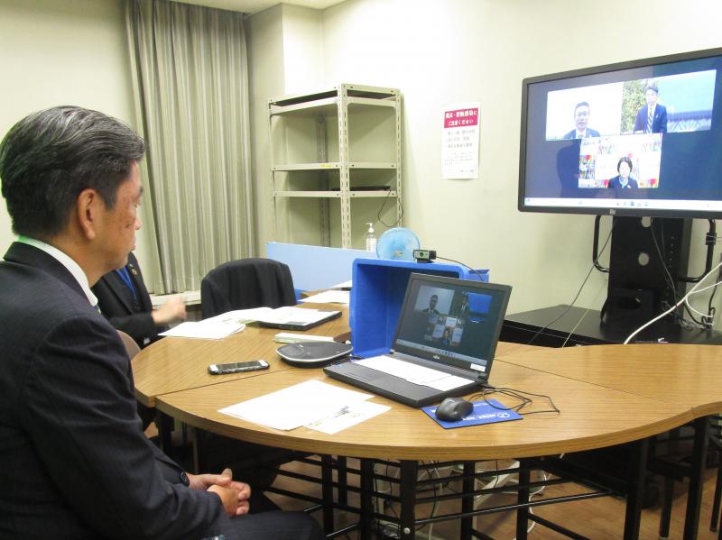 品川区長・飯田市長とのオンライン意見交換