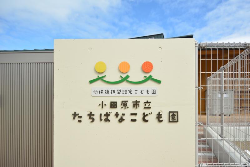 園名にちなんだ「たちばな」の３つの実で表現したロゴマーク