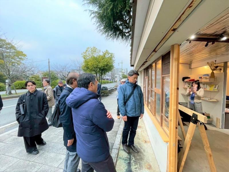 お堀端通りに面した新たな拠点「サンマルガレージ」を見学