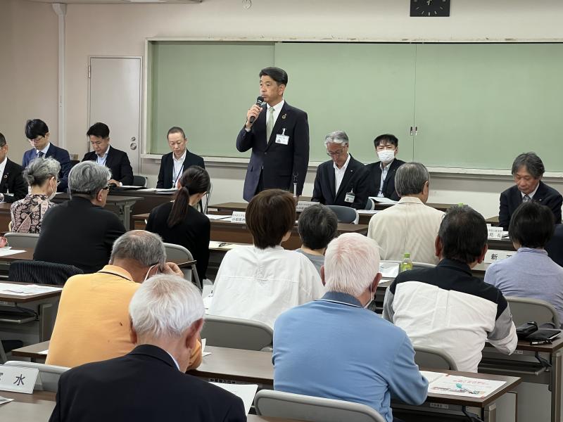 赤十字会員増強運動協賛委員全体会議にて地区長挨拶