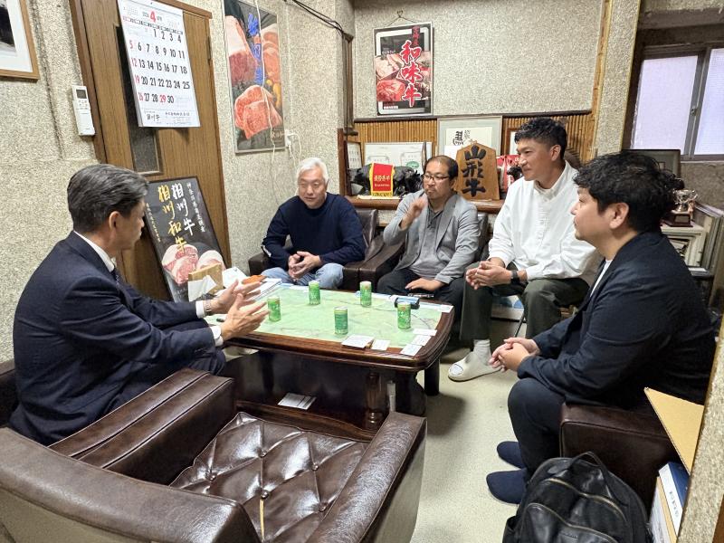 中川食肉(株)にて、相州牛を核にした地域循環について意見交換