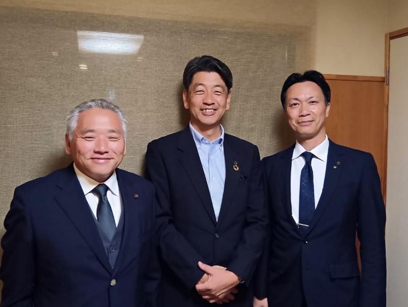 相馬市の阿部勝弘市長、杉本智美議長と懇談
