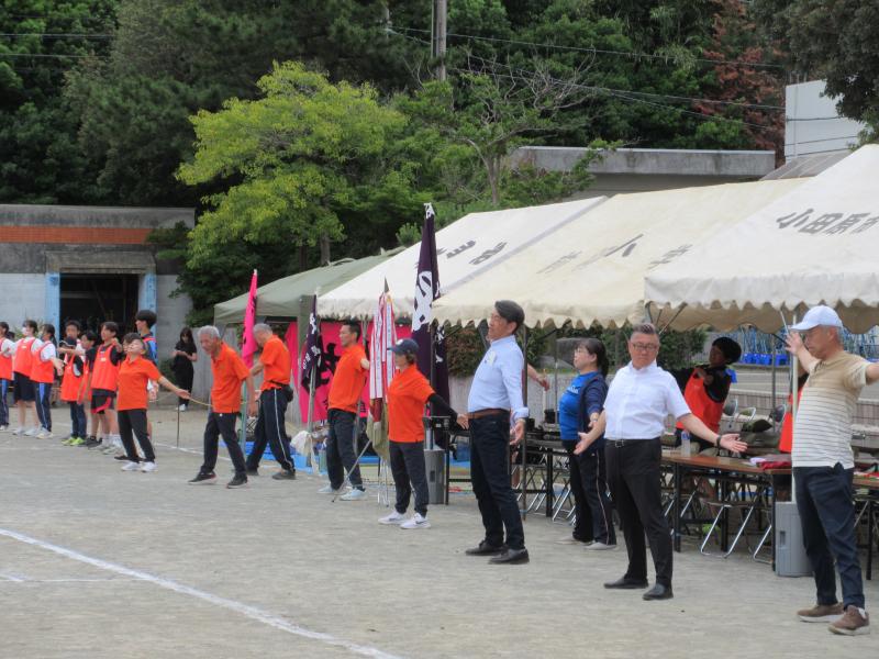 前羽地区の健民祭開会式にて