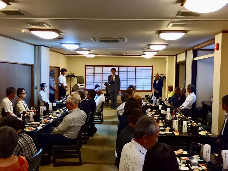 東富水地区自治会・各種団体長歓送迎会にて