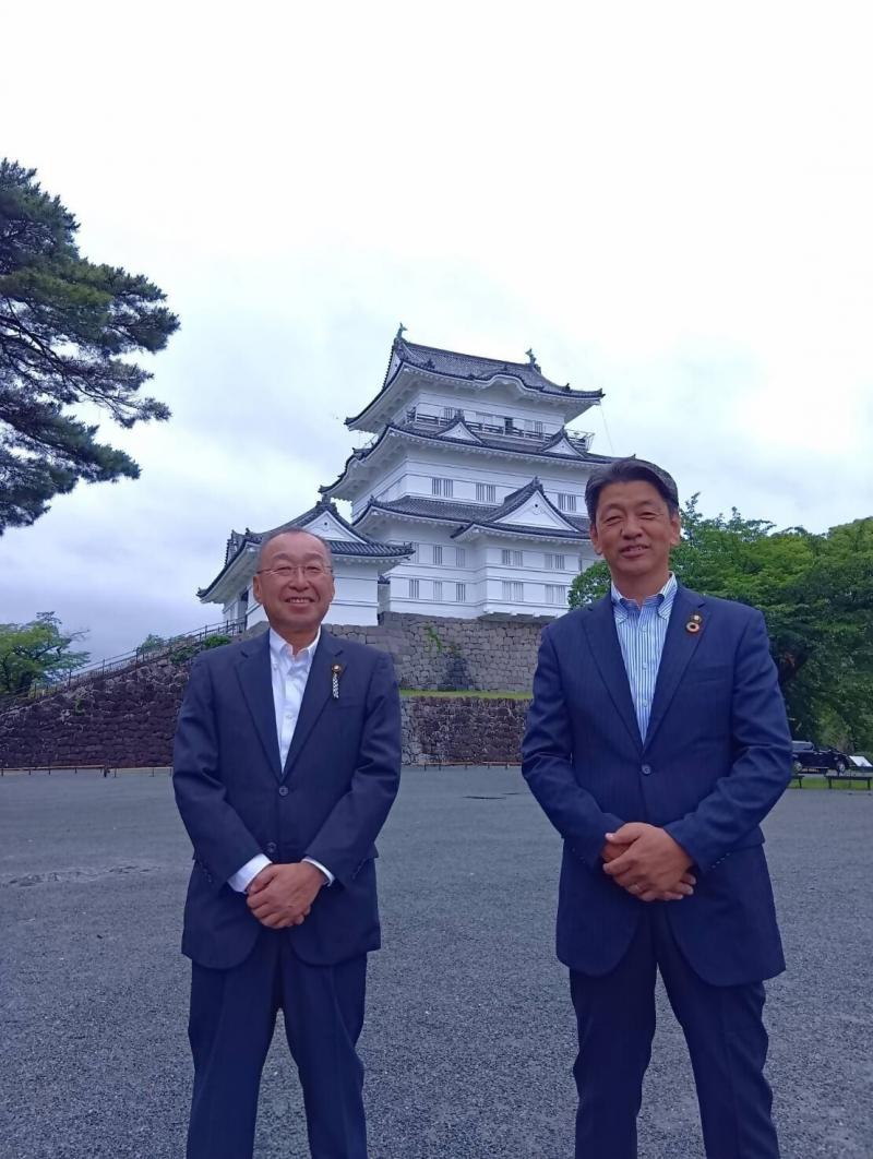 相馬・大田原市長を小田原城周辺にご案内