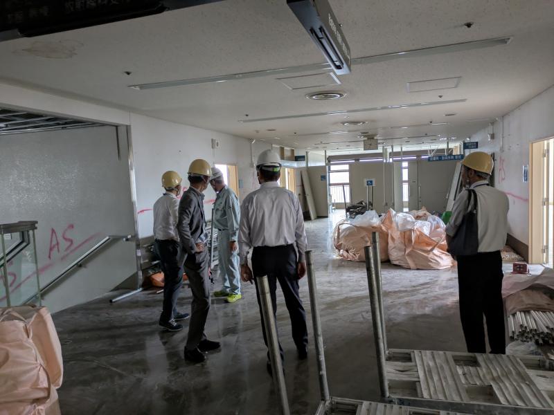 旧小田原市立病院の解体現場にて