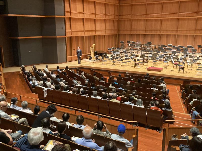 小田原フィルハーモニー交響楽団の定期演奏会にてご挨拶