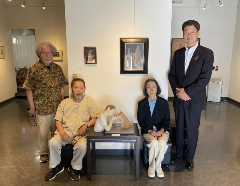 西湘ゆかりの「三人展」にて、渋谷さん・澤岻さん・茂登山さんと
