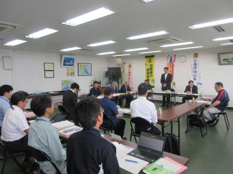 小田原漁港振興協議会総会にて、会長として挨拶