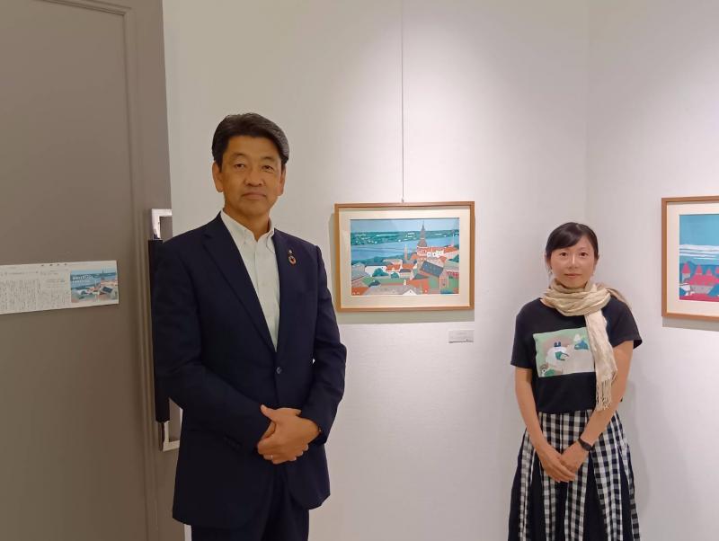 NEW新九郎で開催中のたなかきょおこさん個展にて