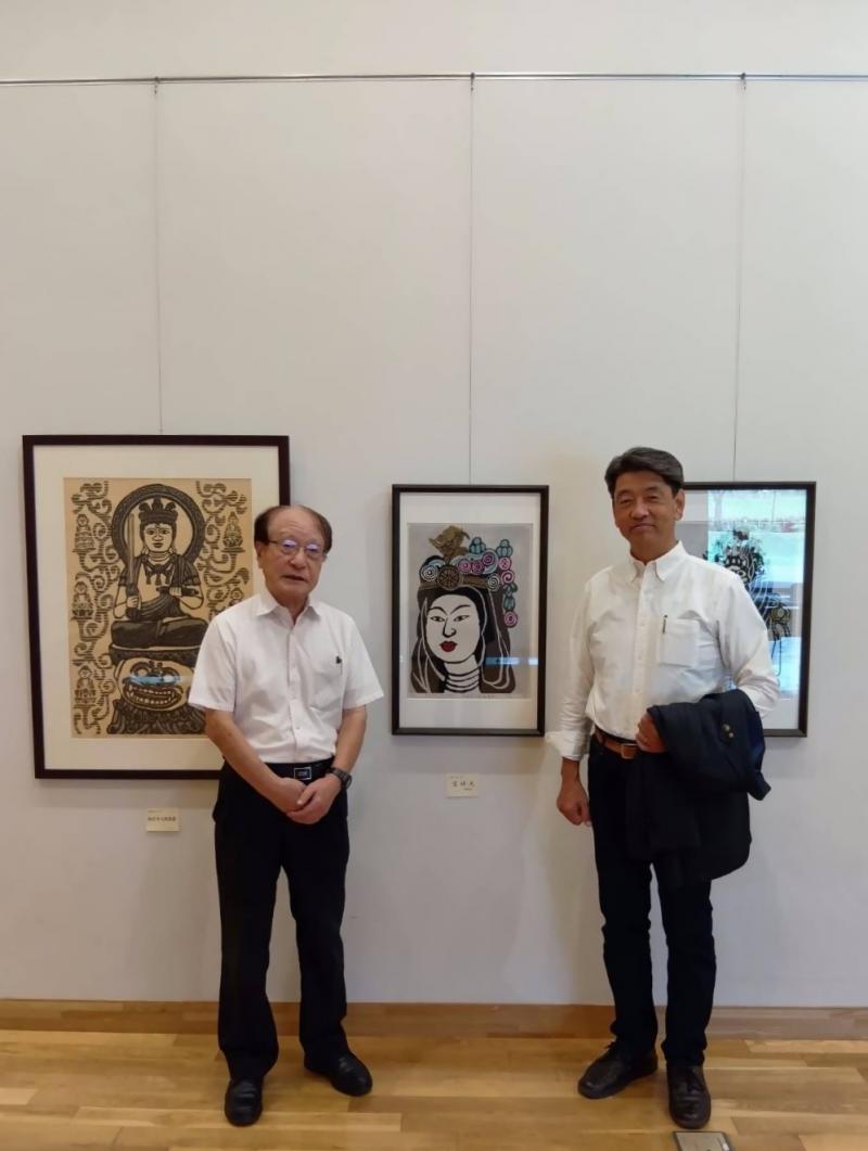 石渡武夫木版画50年記念展にて