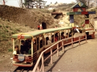 城址公園内を走る豆電車