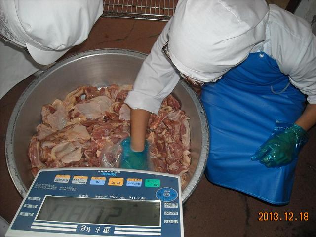 肉の検収