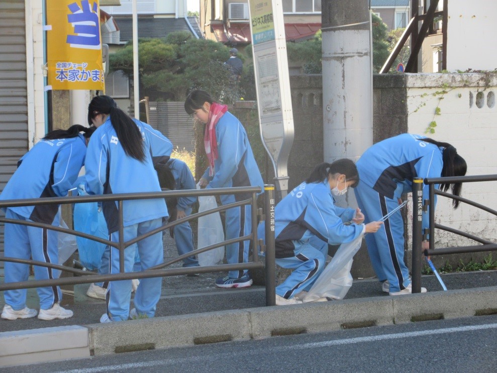 駅伝清掃の様子