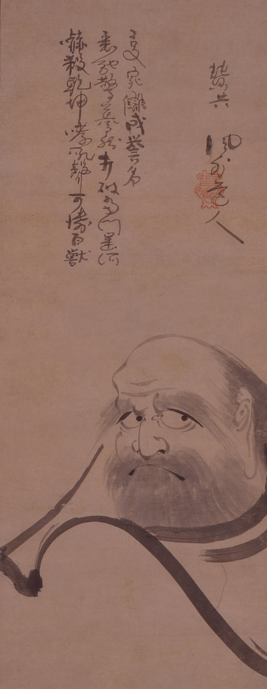 風外作品「達磨図」(平塚市博物館蔵)