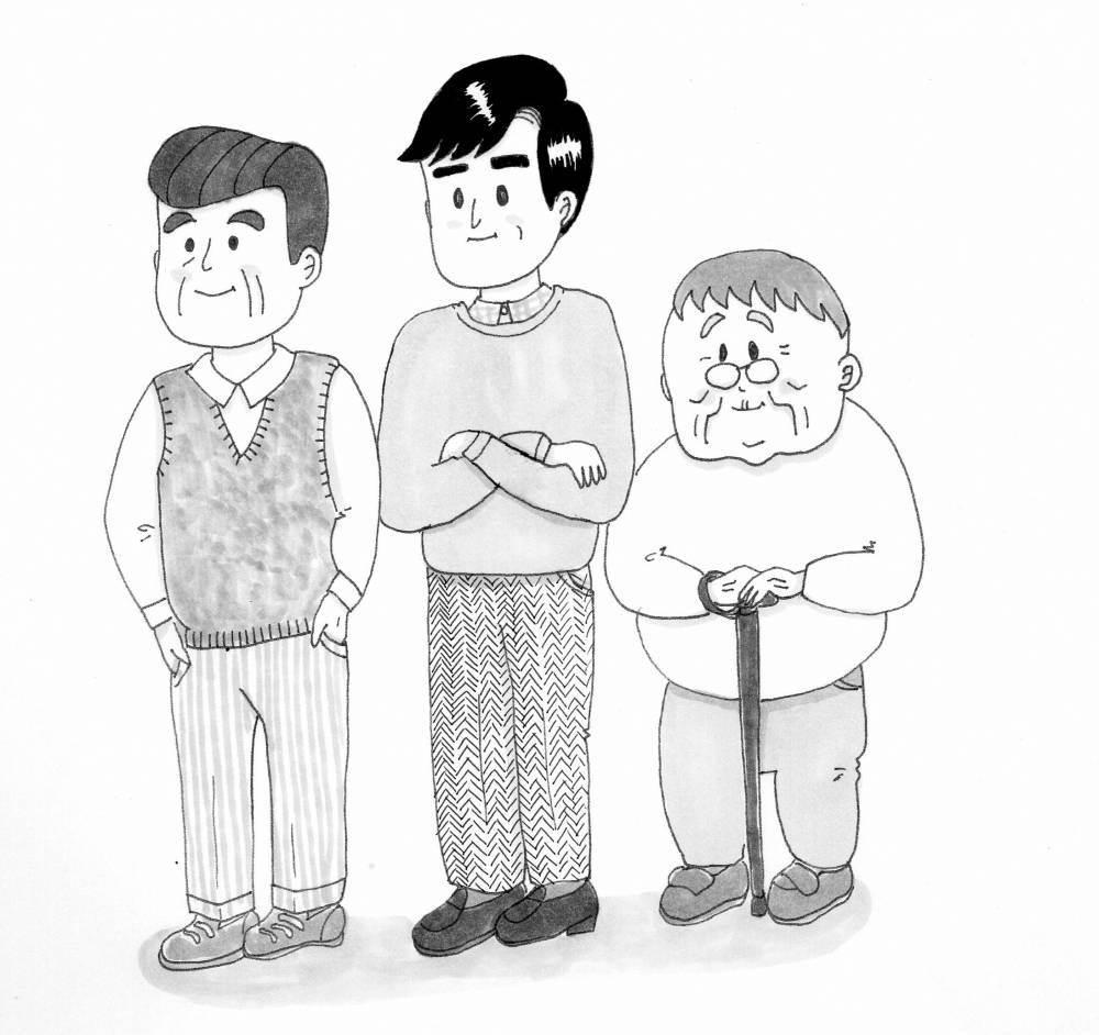 男性 3人のイラスト (表紙のイラスト)