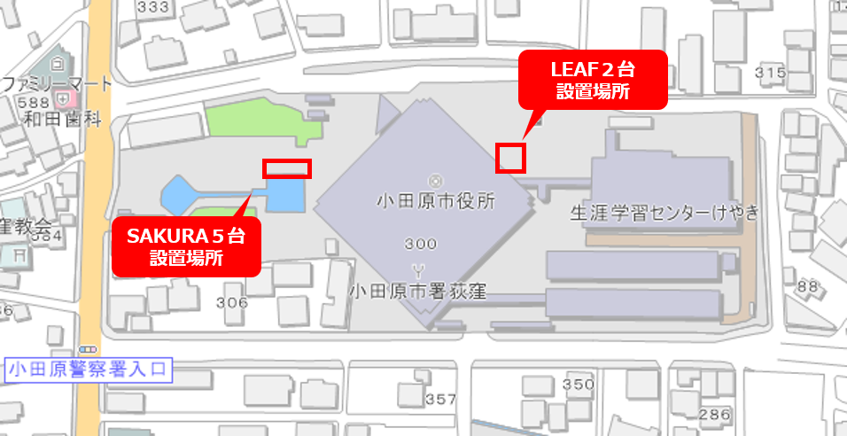 設置場所の地図