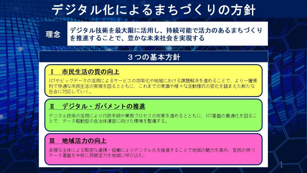 デジタル化によるまちづくりの方針