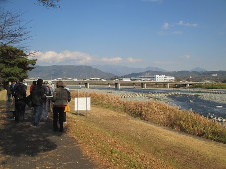 富士道橋と酒匂川