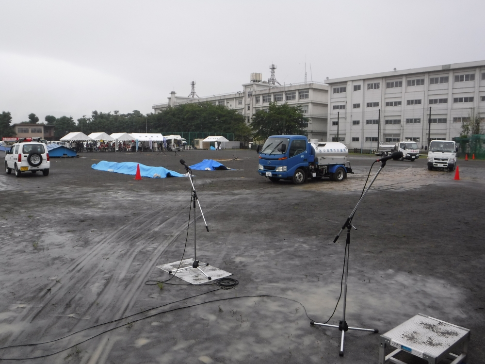 給水車の入場(水道局,第一環境,甲府市)