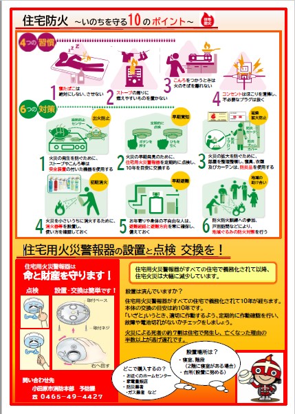 秋季火災予防　回覧物（表）