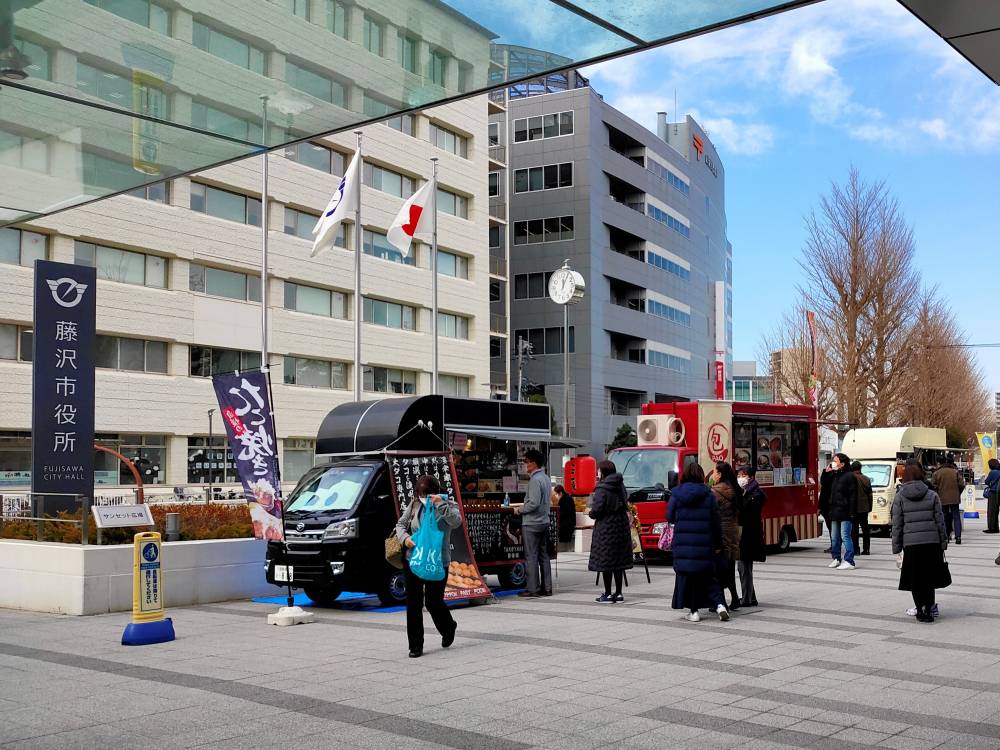 出店の様子(藤沢市役所にて)