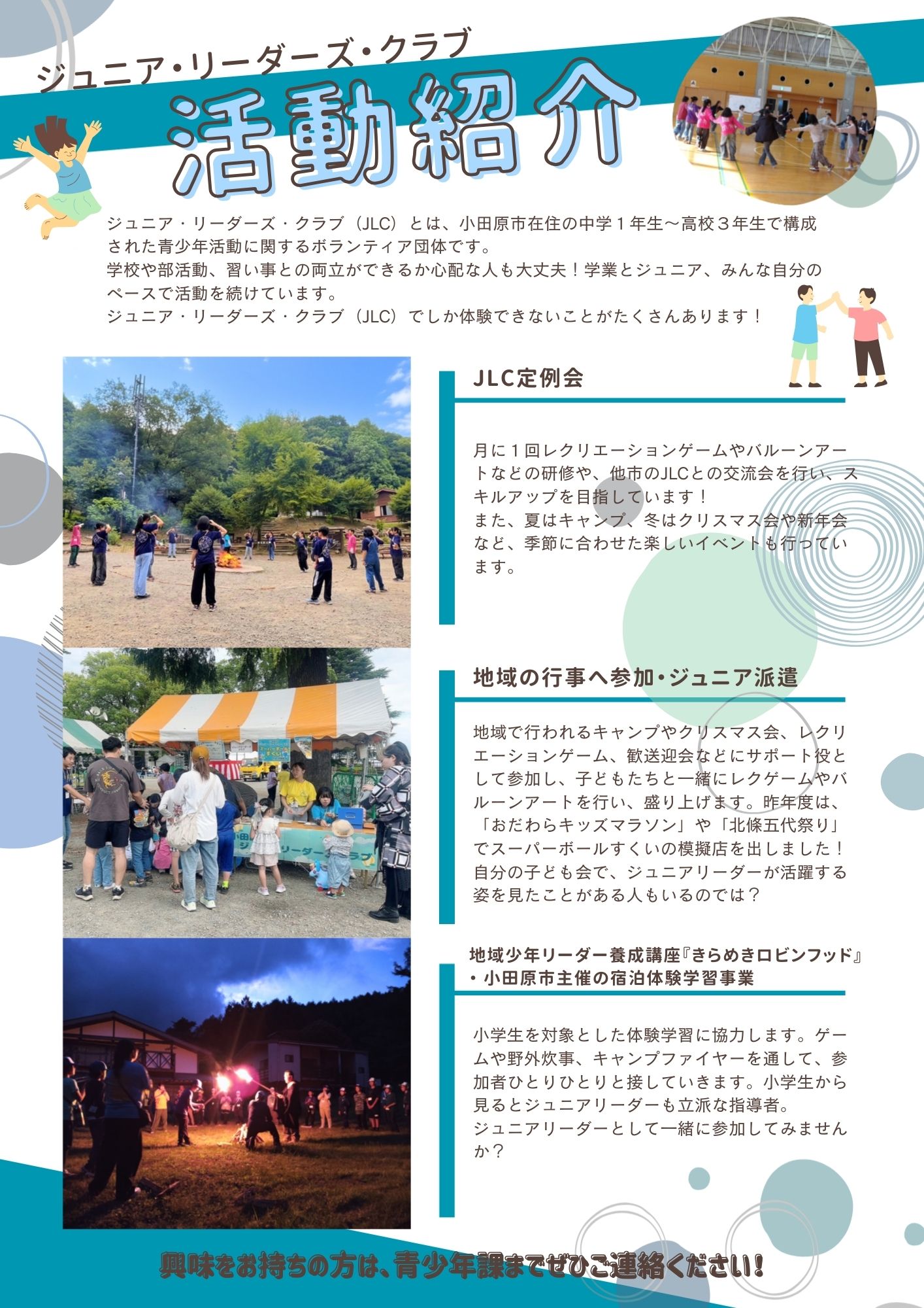 ジュニアリーダーズクラブチラシ裏面