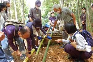 竹を切る体験