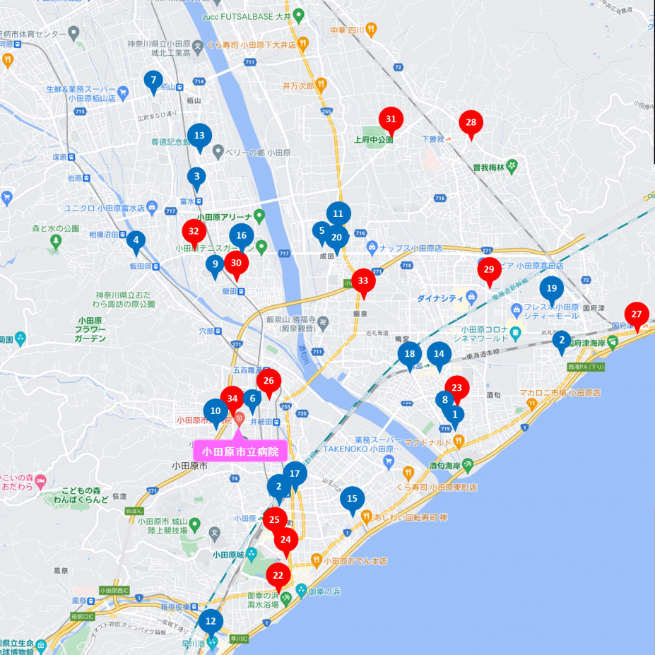 小田原市周辺の緩和ケア連携医療施設