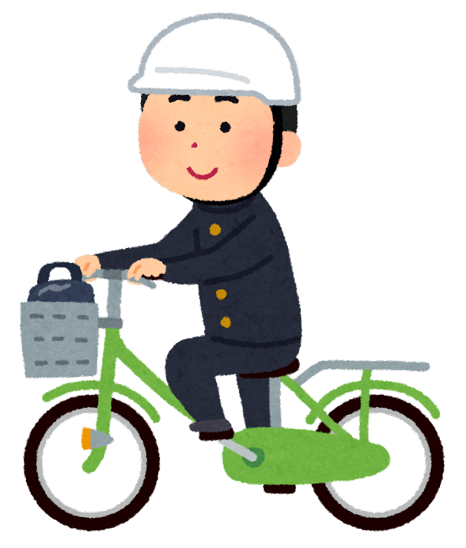 自転車に乗っているイラスト