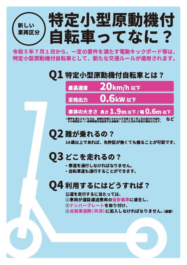 特定小型原動機付自転車ってなに？画像➀