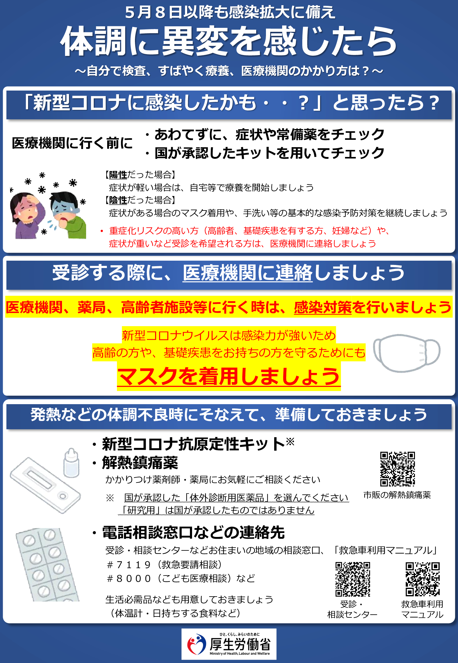 【厚生労働省チラシ】体調に異変を感じたら