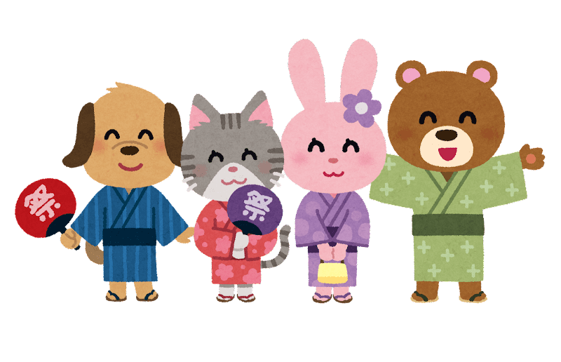 お祭りのキャラクターイラスト