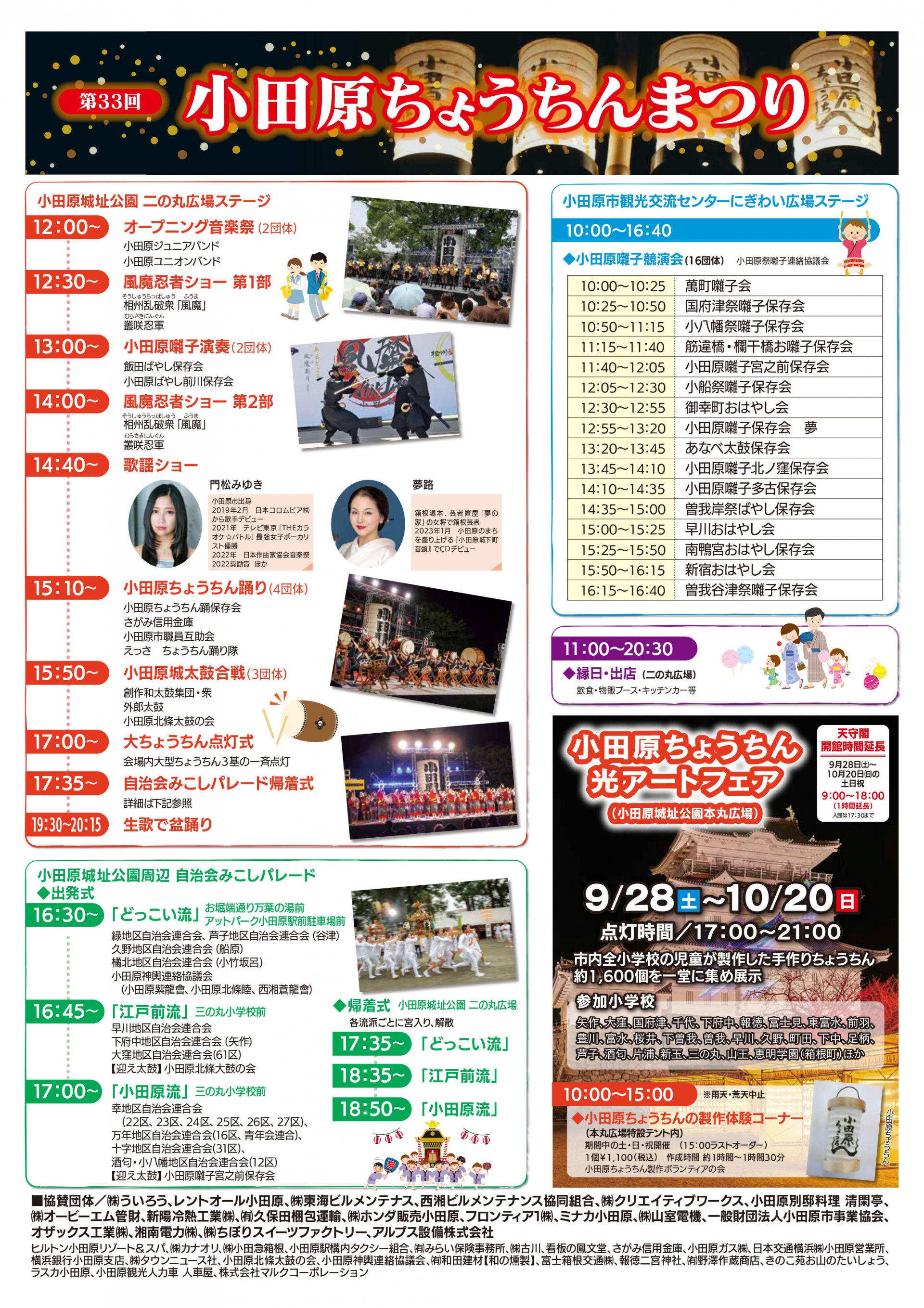 第33回小田原ちょうちんまつりチラシ裏