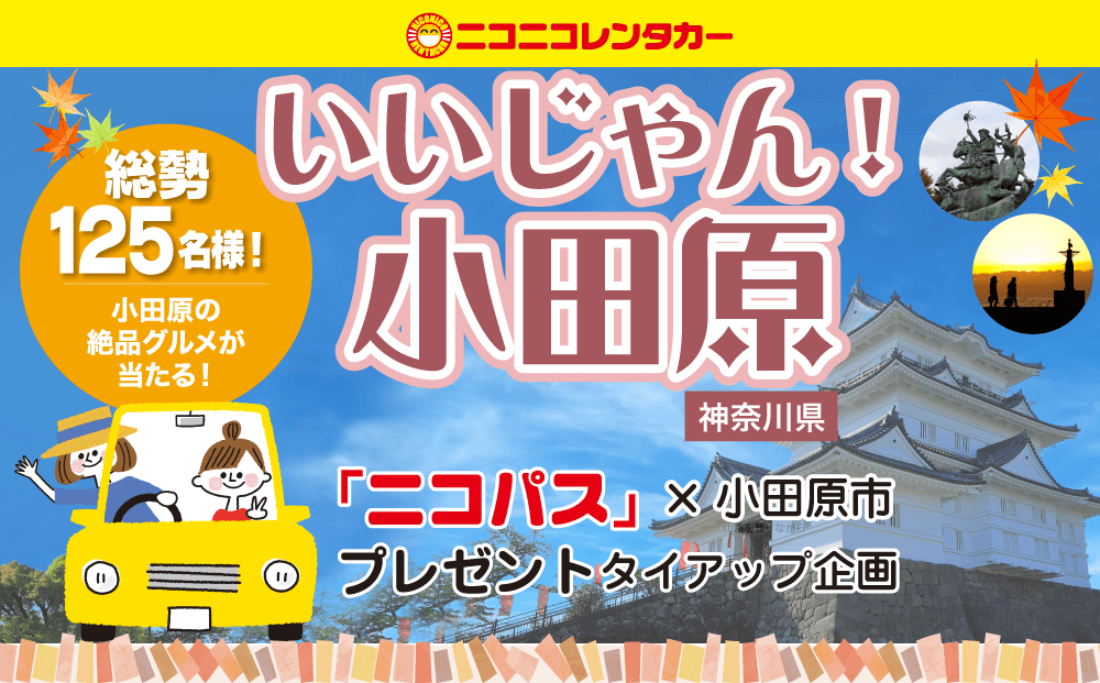 ニコニコレンタカーと連携したキャンペーンのチラシ