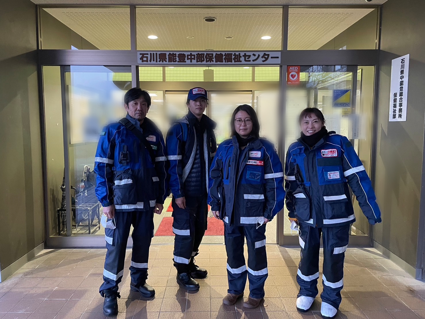最終日の活動後 調整本部前にて