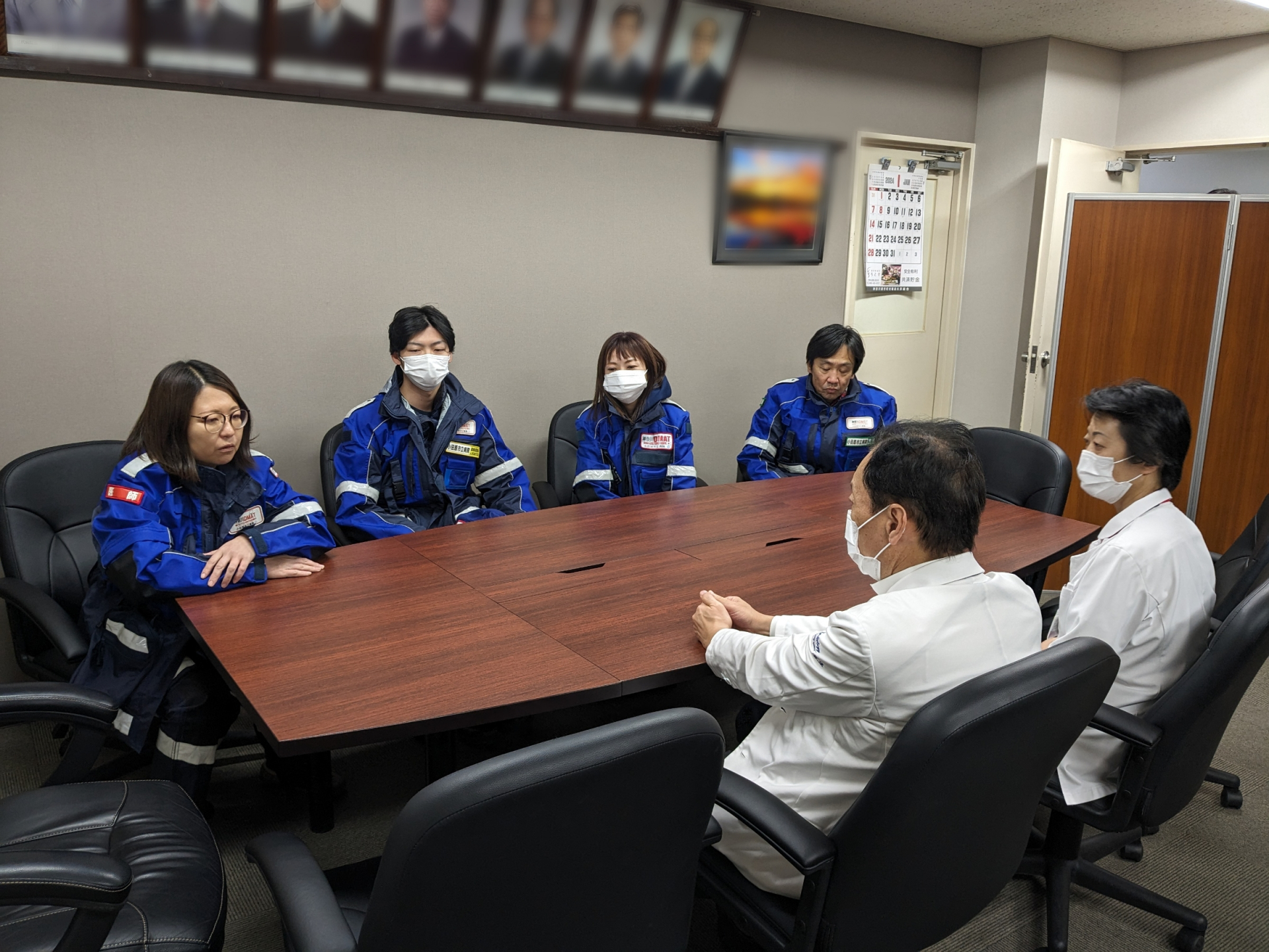 被災地での活動を終えた隊員を慰労しました