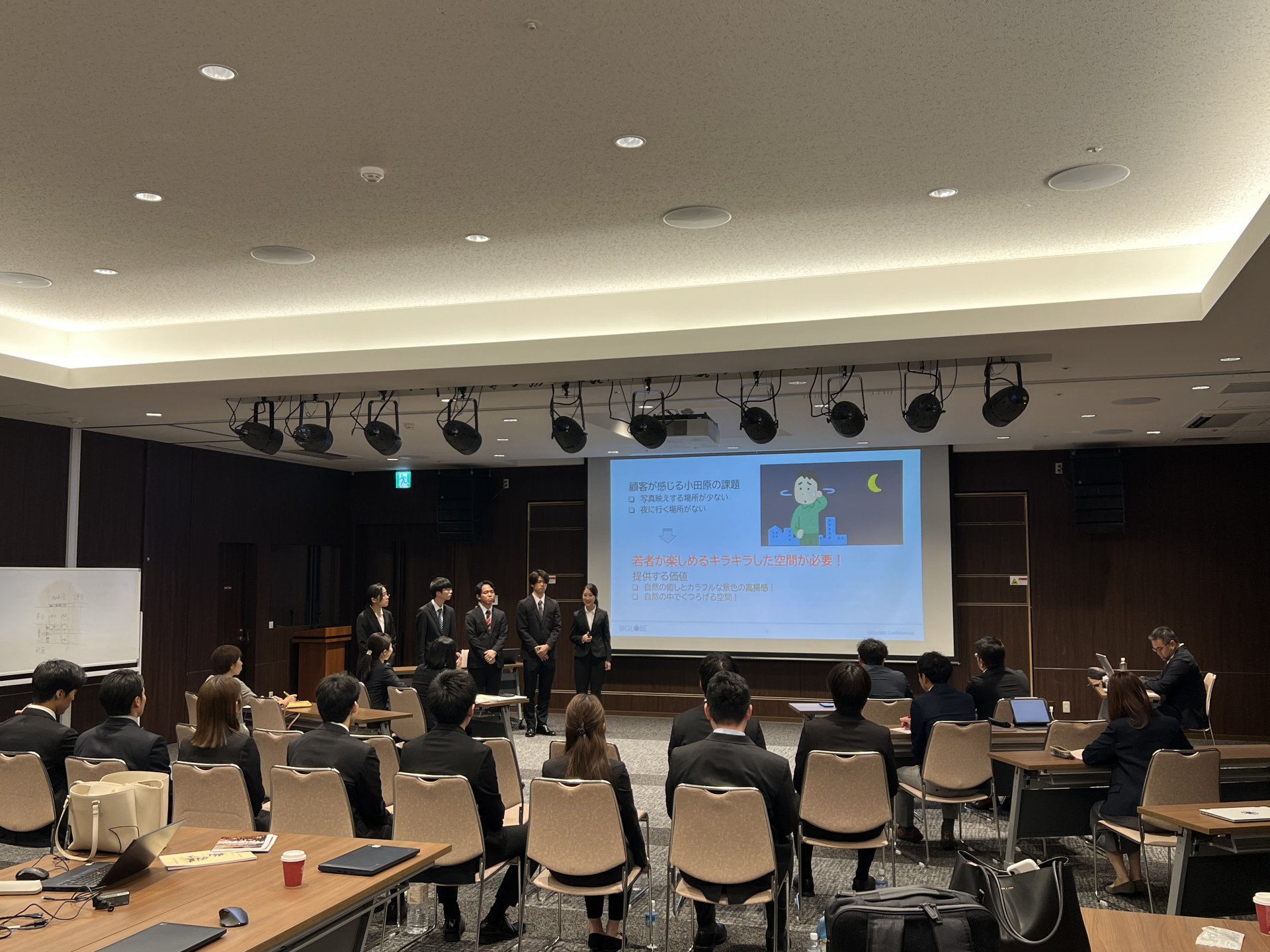 新入社員報告会の様子