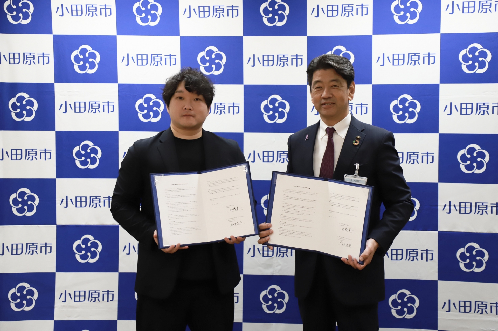 (株)プラスロボとの協定締結式