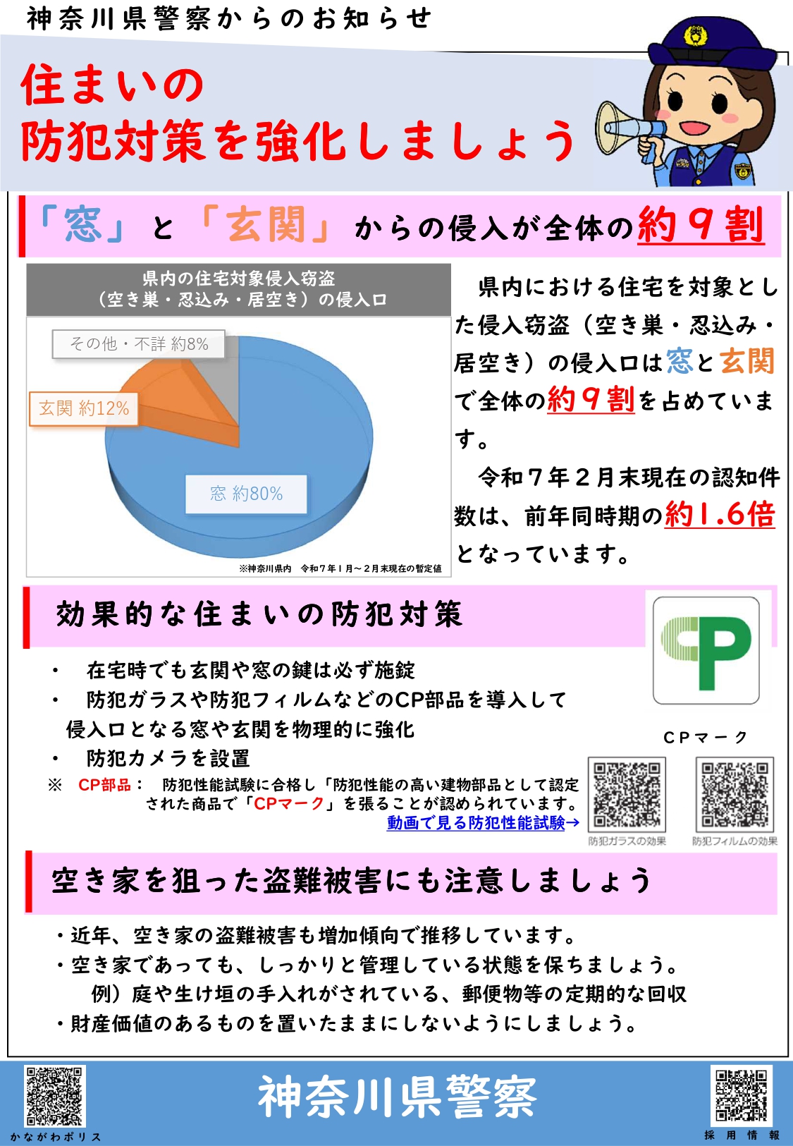 住まいの防犯対策を強化しましょう